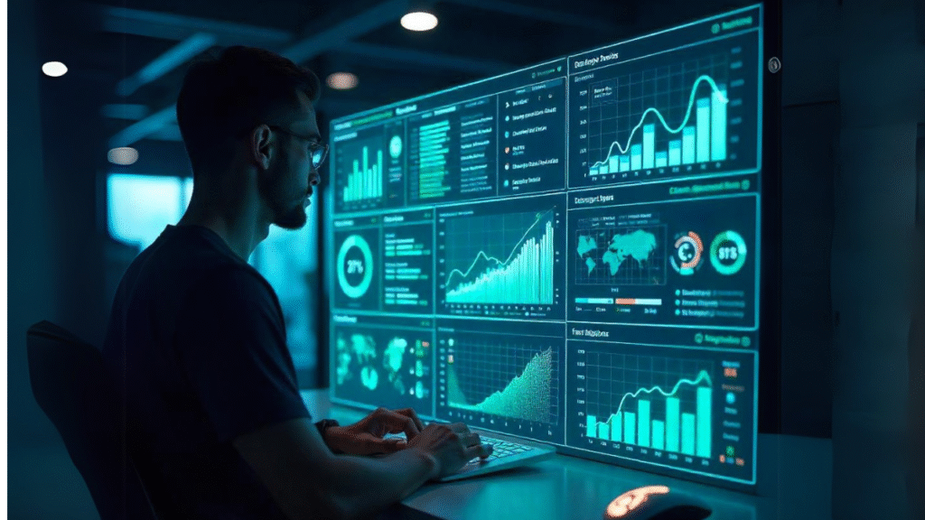 AI dashboard analyzing sports fan data