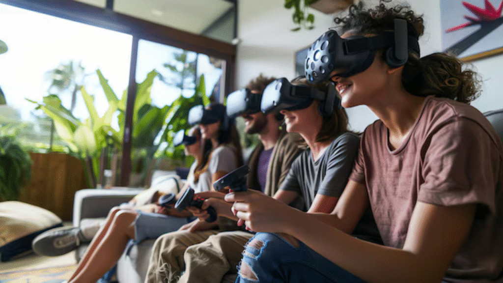 Virtual reality sports experience with engaged fans